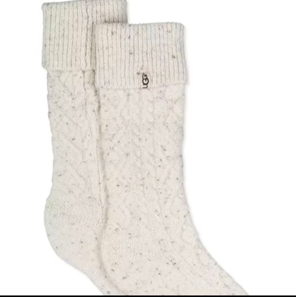NWT UGG Cable Knit Boot Socks - Picture 10 of 10